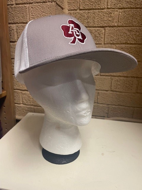 Baseball Cap Gray/White Mesh
